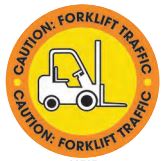Floor Sign CAUTION FORKLIFT TRAFFIC - Click Image to Close