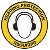 Floor Sign HEARING PROTECTION REQUIRED - Click Image to Close