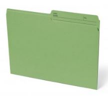 Green Letter File Folders - Click Image to Close