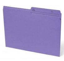 Purple Letter File Folders