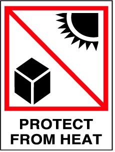 PROTECT FROM HEAT 3"x4"