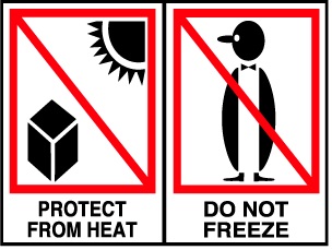 PROTECT FROM HEAT/DO NOT FREEZE 4"x6"