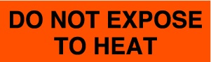 DO NOT EXPOSE TO HEAT 2"x5-3/8"