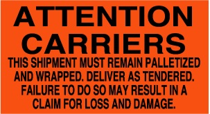 ATTENTION CARRIERS 4"x6"