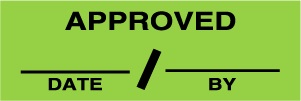 APPROVED DATE/BY 1"x3"