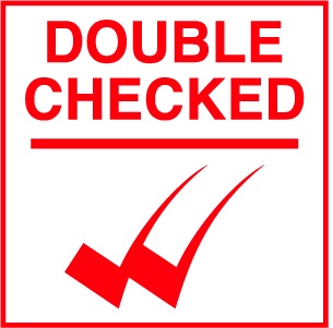 DOUBLE CHECKED 2"x2"