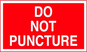 DO NOT PUNCTURE 3"x5"