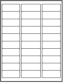 2-5/8"x1" White-7,500 Labels - Click Image to Close