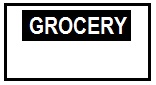 GROCERY Label White, Permanent - Click Image to Close