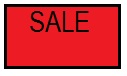 SALE Label Red, Removable