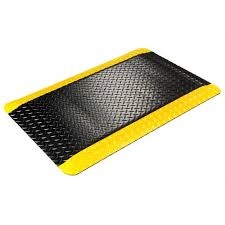 Diamond Plate Anti-Fatigue Mat 3'x5' Black/Yellow - Click Image to Close