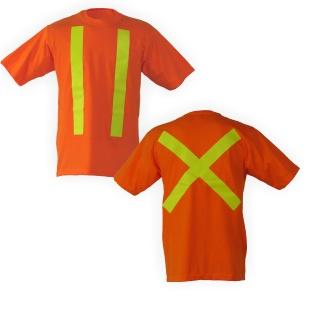 Cotton Safety T-Shirt Striped w/UV Protection