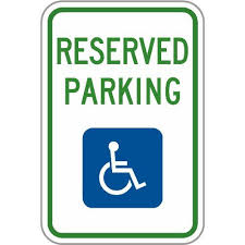 Reserved Parking W/Handicapped Logo Sign