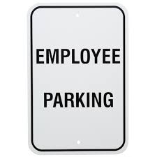 Employee Parking Sign - Click Image to Close