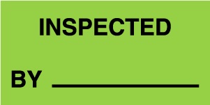 INSPECTED BY _____ 1"x2"