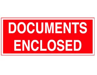 DOCUMENTS ENCLOSED 2"x5"