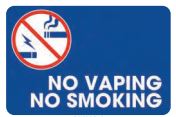 No Vaping No Smoking Sign - Click Image to Close
