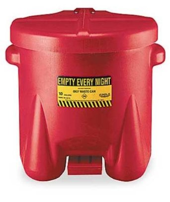 Oily Waste Cans 10 Gal Red