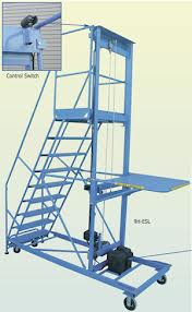 8 Step Electric Mobile Ladder - Click Image to Close
