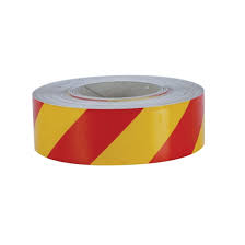 Red/Yellow Line Marking Tape 72mmx33m - Click Image to Close