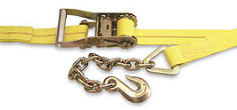 3” Ratchet Strap w/Chain Anchors